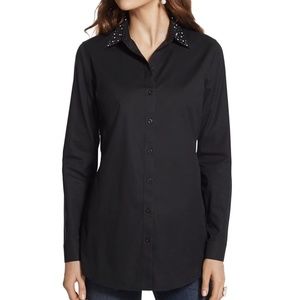 Chico's EFFORTLESS GLAM COLLAR CALLIE SHIRT